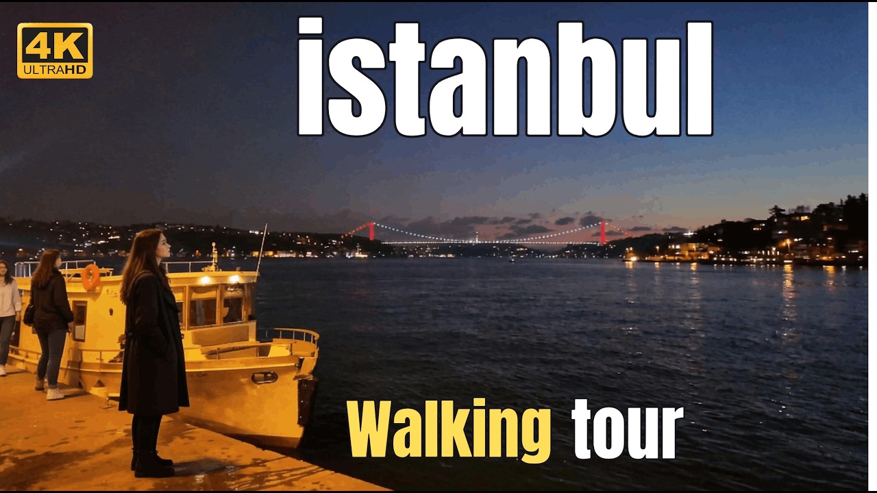 Пешеходная экскурсия по Стамбулу 4K - долгая прогулка от Истинье до Тарабии по Босфору