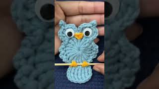 EASY Crochet mini Owl Pocket Hug #shorts #crochetowl