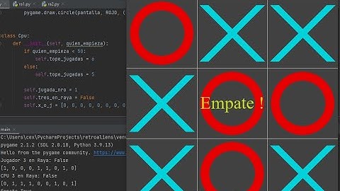 Juego 3 en raya (Pygame)