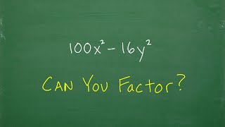 Can you factor this polynomial?  One of the most important things you need to know in Algebra!