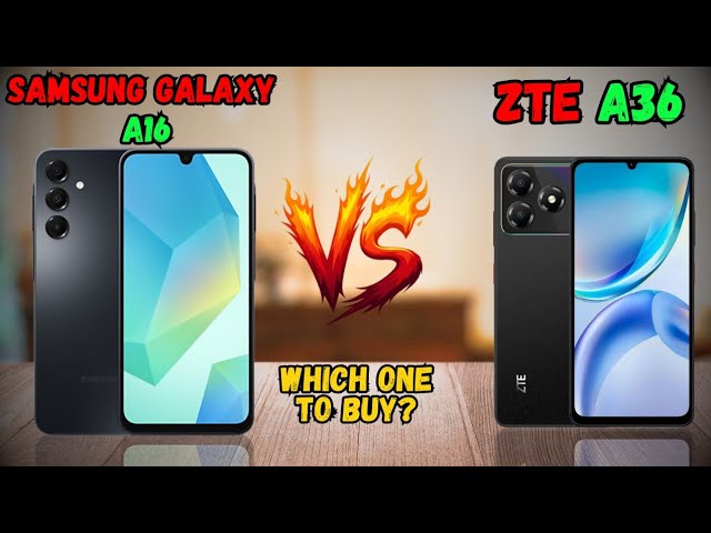 Samsung Galaxy A16 vs ZTE A36 (2026) – Which Budget Smartphone