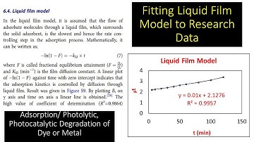 Adsorption Part 15e |Fitting data to Liquid Film model | Weber-morris |Young Researchers