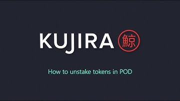 Kujira - How to unstake tokens in POD