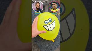 Neymar Jr. vs Cristiano Ronaldo Balloon Challenge 😂🎈 #shorts #challenge