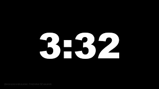 3 minutes 32 seconds [212 secs] clock timer countdown || Alarm Focus