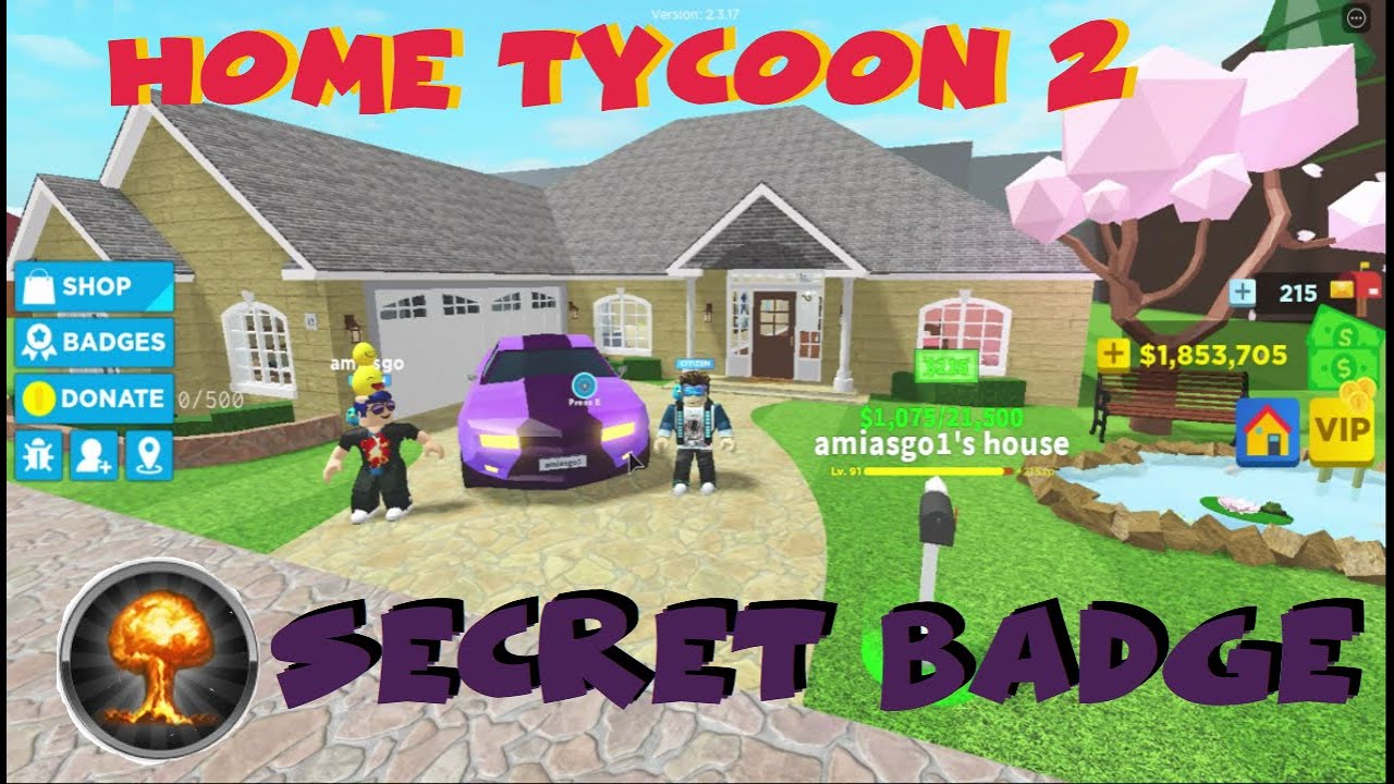 Home Tycoon 2 0 How To Get The Secret Badge Tour The Completed House Including The Golden Statue Youtube - building a house in home tycoon roblox youtube