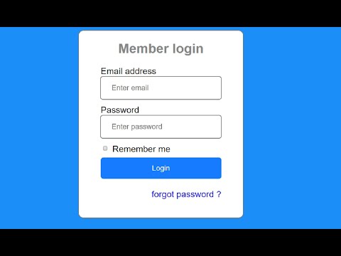 Login form with only HTML & CSS