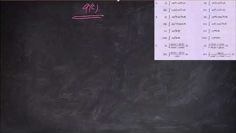 Online chse | solution of ex9c | integration of trigonometric functions | chse class 12 math