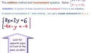 Addition & Inconsistent Systems 2x2