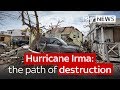 Hurricane Irma - the path of destruction