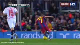 Fc barcelona vs sevilla 5-0 all goals and full highlights david villa
great 30/10/2010