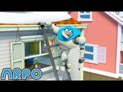 🤖Arpo's Christmas Light Chaos!🎄 | [MULTI-LANGUAGE] | Arpo | Learn Languages with Kids Stories