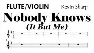 Nobody Knows Flute Violin Sheet Music Backing Track Play Along Partitura
