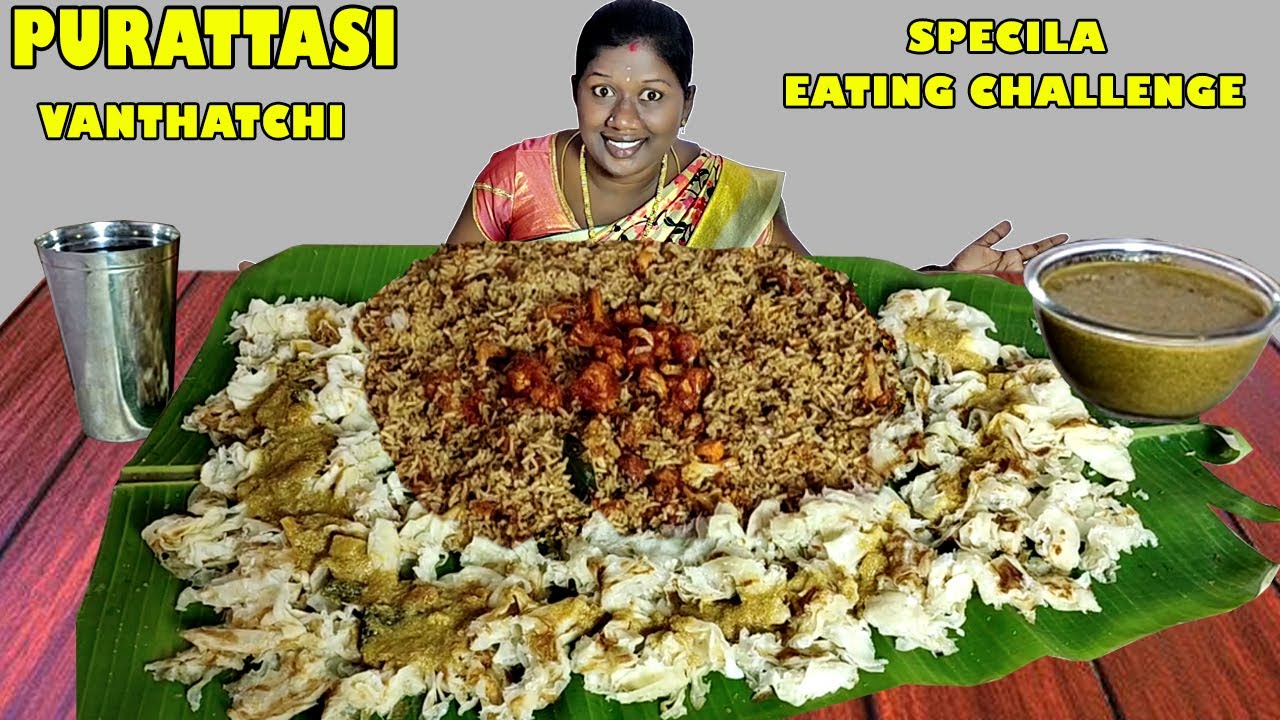 ERODE SPECIAL KONGU PAROTTA EITH CAULIFLOWER RICE EATING CHALLENGE IN