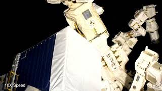 Dextre extension of the Canadarm2 installing new equipment to the ISS