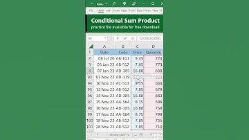 Conditional Sum Product in Excel