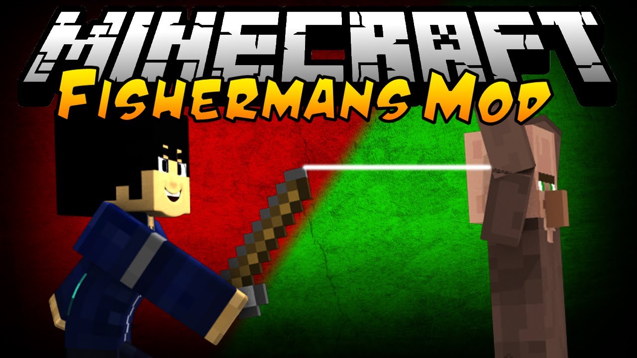 "FISHERMAN MOD for MINECRAFT" BEST FISHING RODS EVER! YouTube