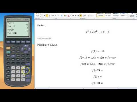 How to Factor w/ TI 83/84 Graphing Calculator