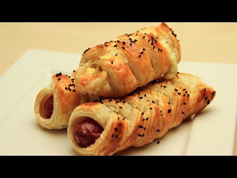 Örgü Milföy Börek Tarifi - Milföy Hamurundan Peynirli Ve Sosisli Börek