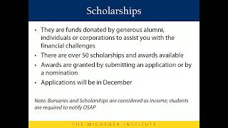 Financial Aid Webinar - Michener Admissions 22-23