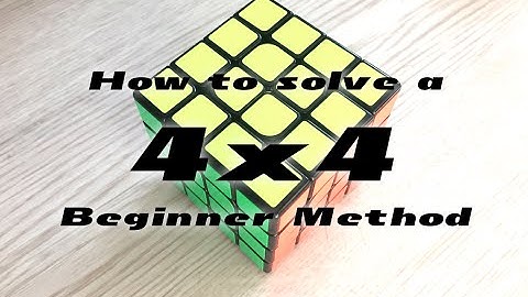 How to solve a 4x4 cube - Basic / Beginner Reduction Method