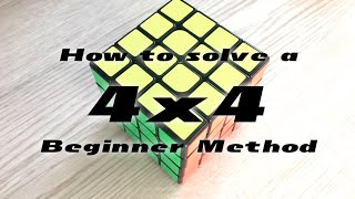How to solve a 4x4 cube - Basic / Beginner Reduction Method