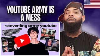 AMERICAN RAPPER REACTS TO-army youtube is a mess