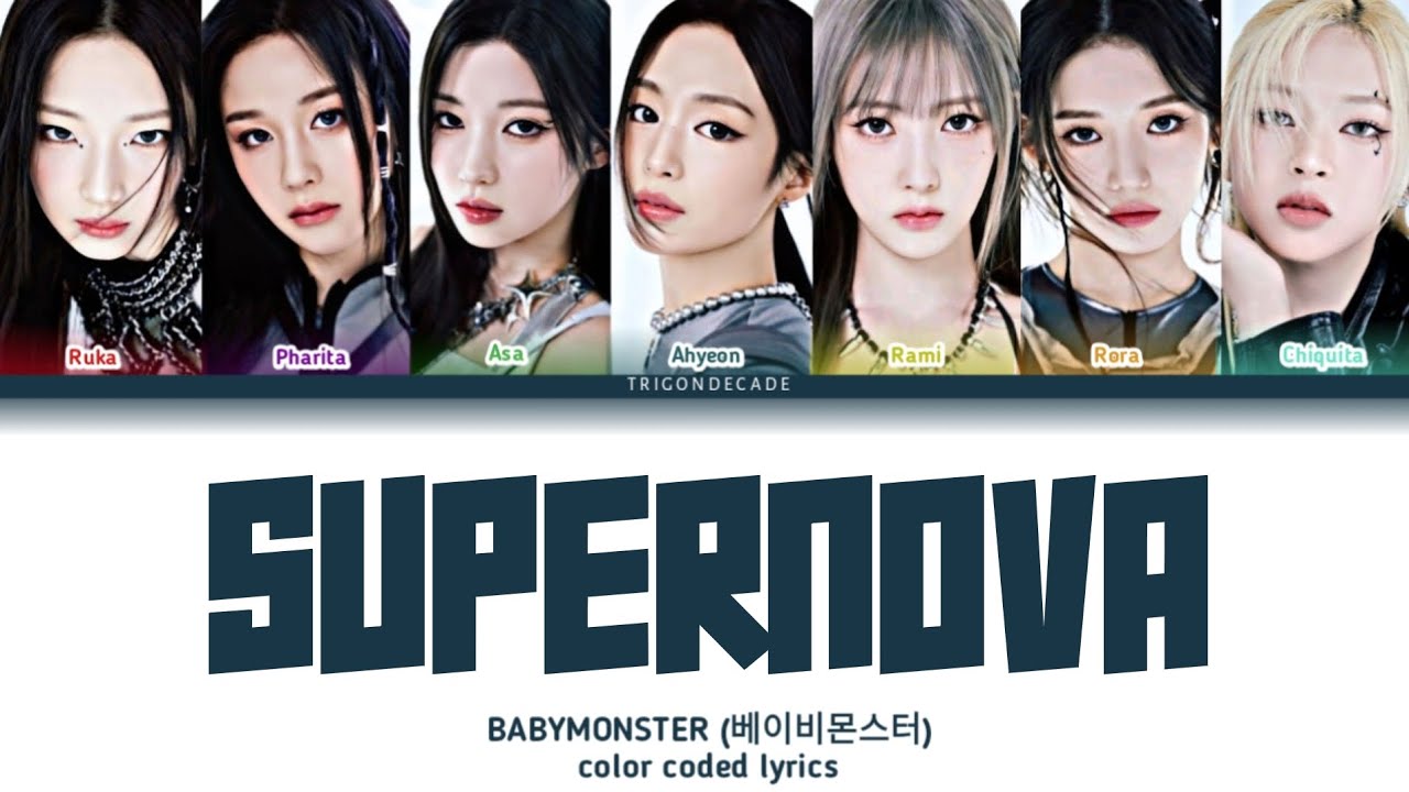 [AI COVER] BABYMONSTER (베이비몬스터) 'SUPERNOVA' LYRICS (color coded lyrics)