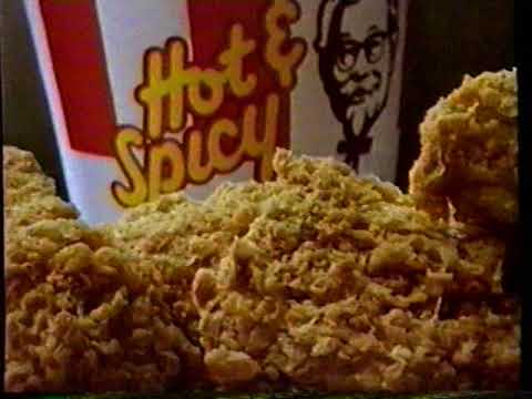 1990 Kentucky Fried Chicken "Hot and Spicy" KFC TV Commercial - Y...