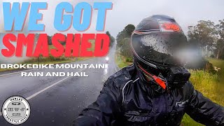 This is the heaviest rain that weve ridden our Harley-Davidsons in!