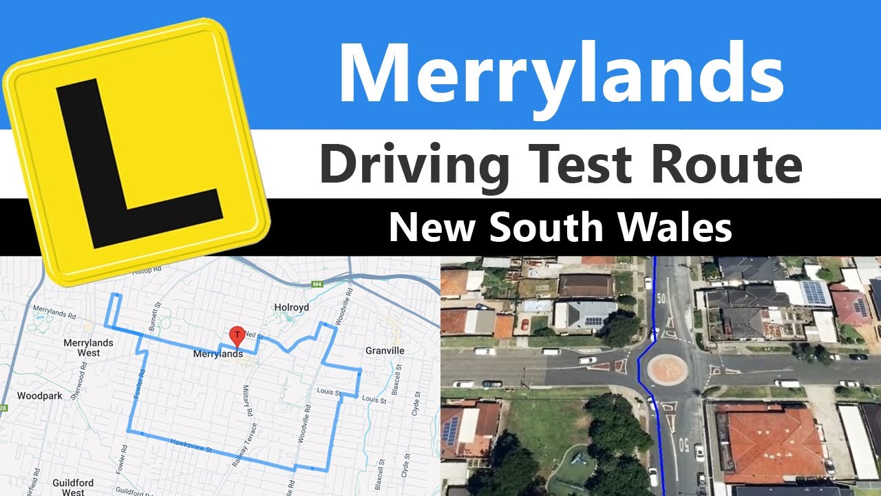 Merrylands Driving Test Route, NSW - Sample Practice Route & App