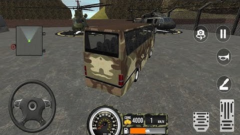 Uphill Offroad US Army Bus Driving Simulator - Helicopter Police Rescue Game - Android Gameplay