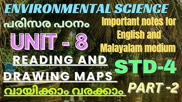 STD 4-E V S(പരിസര പഠനം)/UNIT-8/READING AND DRAWING MAPS-വായിക്കാം വരക്കാം/PART-2#science#notes#std4