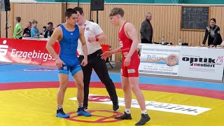 Wrestling / Ringen LM Sachsen 2024, Gelenau, Junioren, 67 kg, GR, Wagner S. - Ivasiv