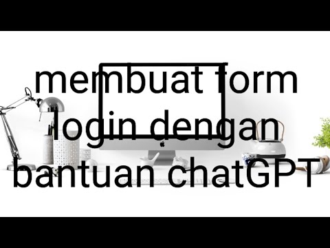 Membuat form login HTML sederhana dengan bantuan chatGPT