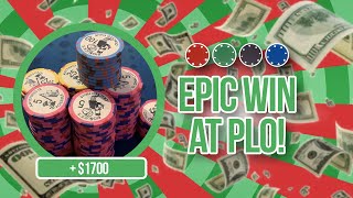 How to WIN $$$ using a SHORT STACK at 5/10 PLO!!  +$1,730!!  Poker Vlog #6