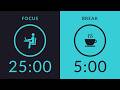 25/5 Pomodoro Timer with Brown Noise 🎧 2-Hour Study with Me for Deep Focus & ADHD ✨