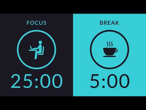 25/5 Pomodoro Timer with Brown Noise 🎧 2-Hour Study with Me for Deep Focus & ADHD ✨