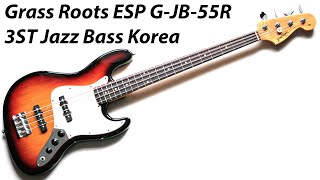Бас гитара Grass Roots ESP G-JB-55R Sunburst Jazz bass Korea - YouTube