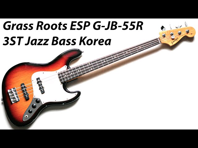 Бас гитара Grass Roots ESP G-JB-55R Sunburst Jazz bass Korea - YouTube
