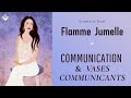 Communication et principe des vases communicants chez les flammes jumelles schma