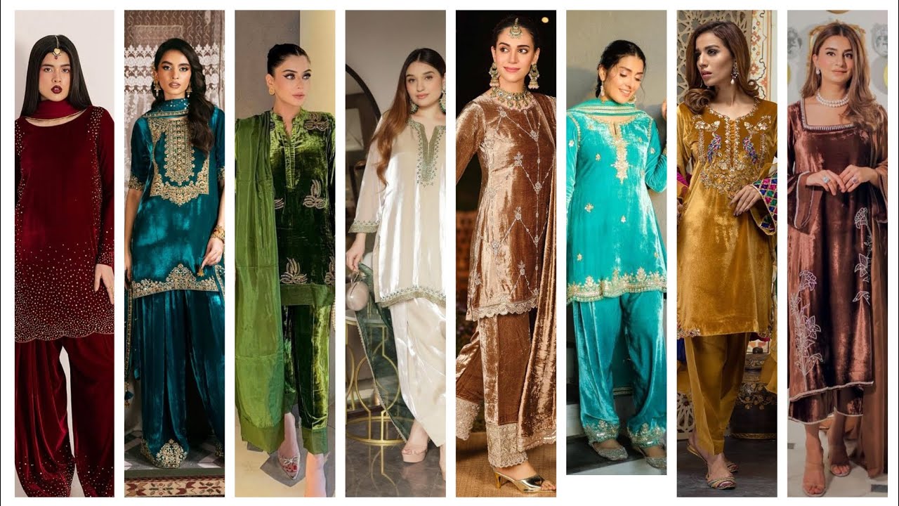 Velvet short dress designs beautiful winter dress ideas 2026