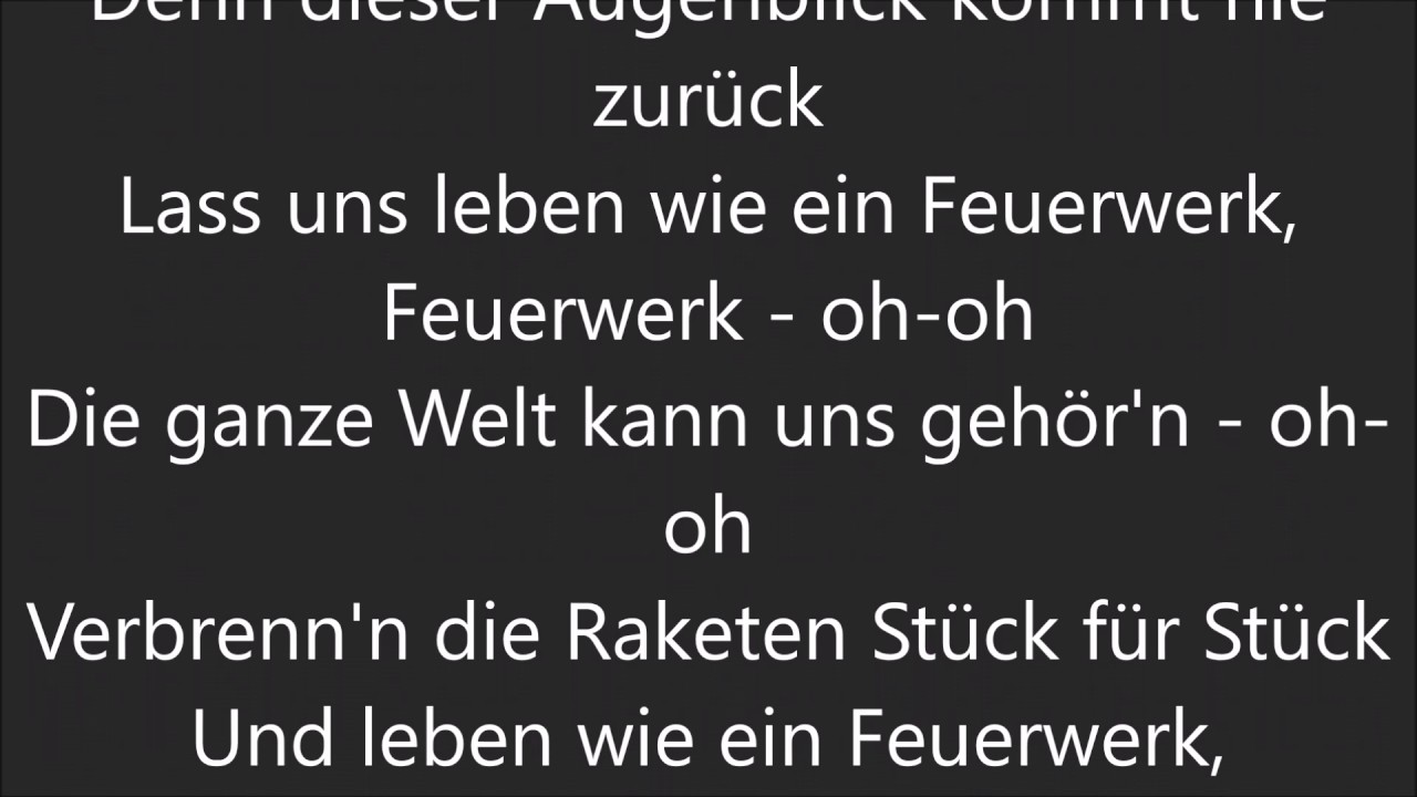 Wincent Weiss - Feuerwerk (Lyrics) - YouTube