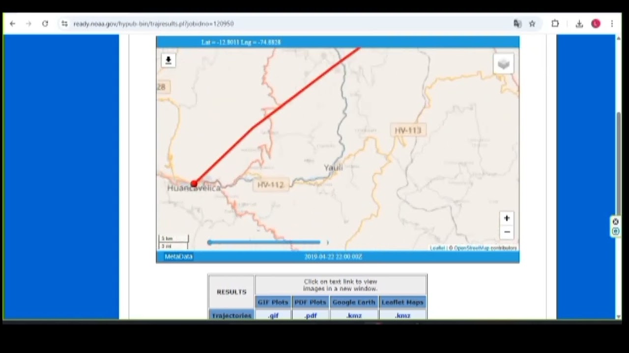 🍃SIMULACIÓN DE TRAYECTORIA ATMOSFÉRICA (HUANCAVELICA) CON HYSPLIT PARA EVALUAR LA CALIDAD DEL AIRE 🍃