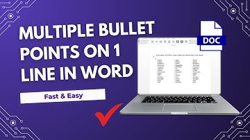 How to Format Multiple Bullet Points on One Line in Microsoft Word (Easy Guide!)