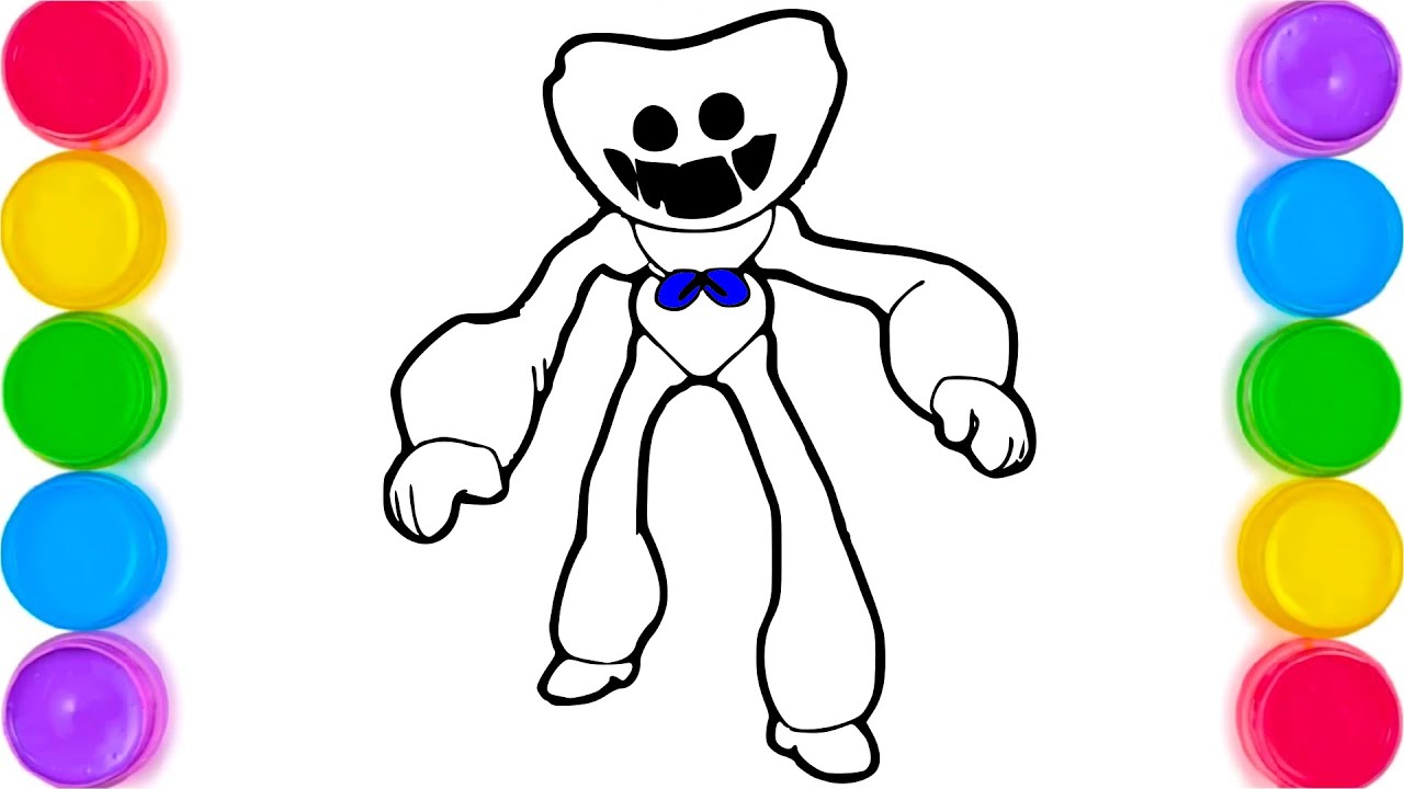 How to draw Marshmallow Huggy Wuggy form Poppy playtime for kids kids