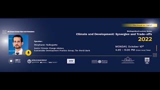 The Road to COP 27: Distinguished Lecture by Stephane Hallegatte