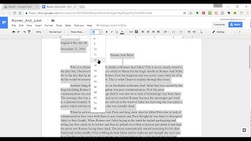MLA formatting Google Doc