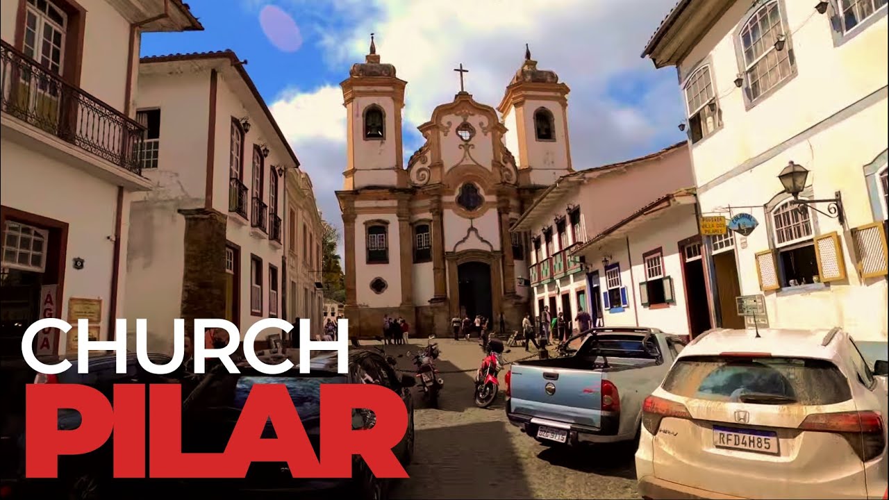 Pilar Church in 4k at Ouro Preto Historical Downtown - See Brazilian Architecture