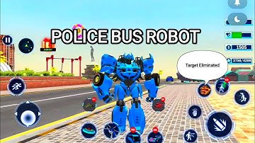 Police Bus Robot Car Games - Car Game Android Gameplay